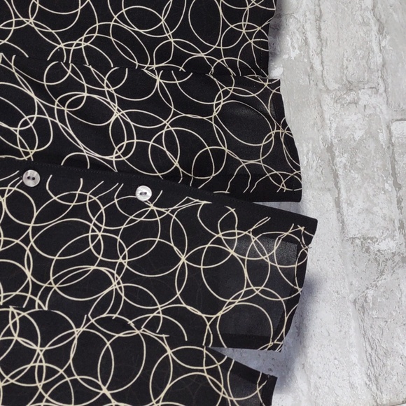 Circle Print Silk Chiffon Jacket - Picture 7 of 8